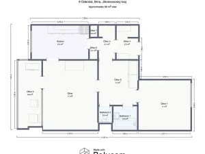 Pronájem bytu 2+1, Brno, Oderská, 57 m2