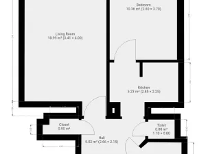 Pronájem bytu 2+kk, Praha - Libeň, Pod Kotlaskou, 48 m2