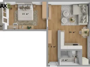 Prodej bytu 2+kk, Hradec Králové - Pražské Předměstí, V Koutech, 47 m2