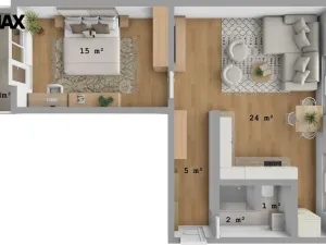 Prodej bytu 2+kk, Hradec Králové - Pražské Předměstí, V Koutech, 47 m2