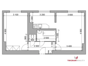 Pronájem bytu 2+1, Opatovice nad Labem, Smetanova, 55 m2