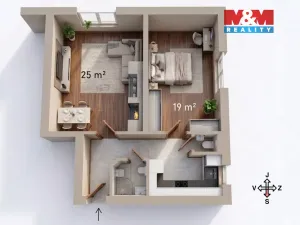 Prodej bytu 2+kk, Praha - Košíře, V Cibulkách, 58 m2