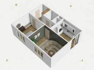 Pronájem bytu 2+1, Ostrov, Lidická, 54 m2