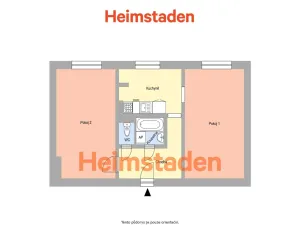 Pronájem bytu 2+1, Ostrava - Mariánské Hory, Mládí, 49 m2