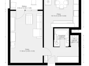 Pronájem bytu 1+1, Brno - Řečkovice, Renčova, 45 m2