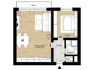 Pronájem bytu 2+kk, Praha - Záběhlice, Jabloňová, 33 m2