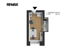Pronájem kanceláře, Plzeň, Škroupova, 15 m2