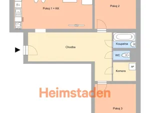 Pronájem bytu 3+kk, Ostrava - Poruba, náměstí Jana Nerudy, 77 m2