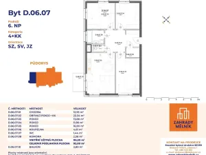 Prodej bytu 4+kk, Mělník, Bezručova, 92 m2