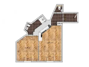 Pronájem bytu 2+kk, Praha - Nové Město, Navrátilova, 48 m2
