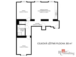Prodej bytu 3+kk, Brno, 82 m2