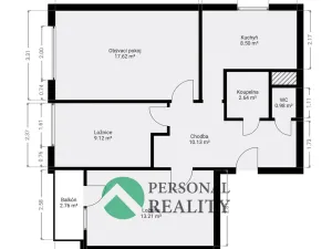 Prodej bytu 3+1, Libčice nad Vltavou, Pod Saharou, 62 m2