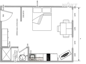 Pronájem bytu 1+kk, České Budějovice, Dobrovodská, 29 m2