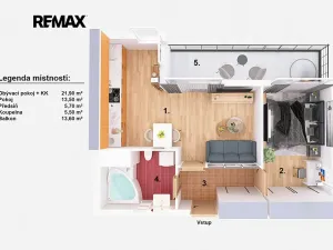 Prodej bytu 2+kk, Praha - Letňany, Pavla Beneše, 46 m2