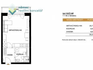 Pronájem bytu 1+kk, Chlumec nad Cidlinou, Rooseveltova, 37 m2