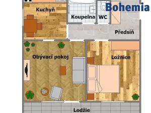 Pronájem bytu 2+1, Český Brod, Kounická, 50 m2