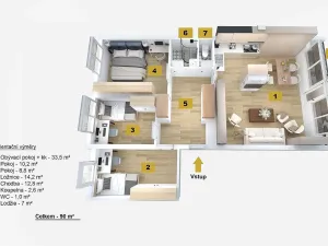Prodej bytu 4+kk, Praha - Smíchov, K Závěrce, 90 m2
