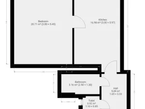 Pronájem bytu 2+kk, Praha - Nusle, Pod lázní, 47 m2