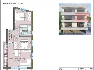 Prodej bytu 3+kk, Tučepi, Chorvatsko, 55 m2