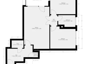 Pronájem bytu 3+kk, Praha - Dolní Chabry, K Beranovu, 69 m2