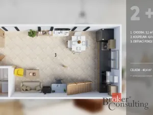 Prodej atypického bytu, Jihlava, Březinovy sady, 48 m2