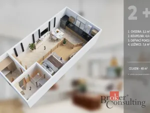 Prodej bytu 2+kk, Jihlava, Březinovy sady, 48 m2