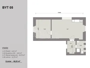 Prodej bytu 1+kk, Velvary, Chržínská, 48 m2
