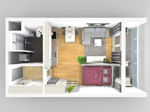 Pronájem bytu 1+kk, Praha - Střížkov, Roudnická, 36 m2