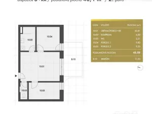 Prodej bytu 3+kk, Lednice, Slovácká, 48 m2