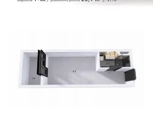 Prodej bytu 1+kk, Brno, Košuličova, 24 m2
