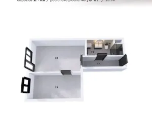 Prodej bytu 2+kk, Brno, Košuličova, 47 m2