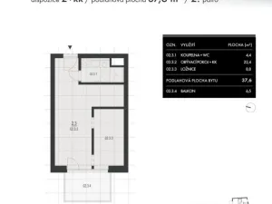 Prodej bytu 2+kk, Brno, Charbulova, 38 m2