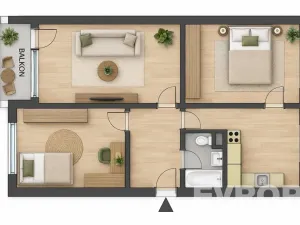 Prodej bytu 3+1, Lnáře, 82 m2