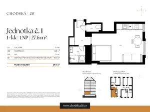 Prodej bytu 1+kk, Praha - Vinohrady, Chodská, 28 m2