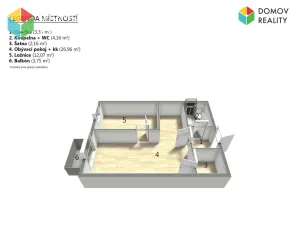 Pronájem bytu 2+kk, Hořovice, K Nemocnici, 50 m2