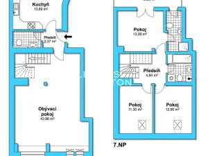 Prodej bytu 4+kk, Praha - Josefov, Valentinská, 120 m2