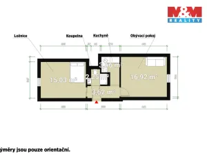Prodej bytu 2+kk, Praha - Nusle, Dolní, 40 m2