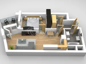 Pronájem bytu 2+kk, Praha - Stodůlky, Ferrariho, 60 m2