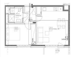 Pronájem bytu 2+kk, Praha - Kamýk, Hodkovická, 50 m2