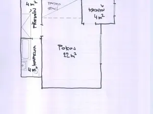 Pronájem bytu 1+kk, Praha - Břevnov, Nad Kajetánkou, 35 m2