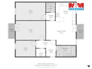 Prodej bytu 4+kk, Kladno - Kročehlavy, Generála Selnera, 103 m2