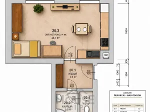 Prodej bytu 1+kk, Praha - Stodůlky, Na Výrovně, 37 m2
