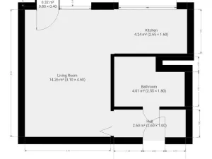 Pronájem bytu 1+kk, Kladno - Kročehlavy, Vitry, 25 m2