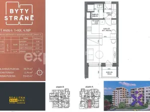 Pronájem bytu 1+kk, Zlín, Nad Stráněmi, 34 m2