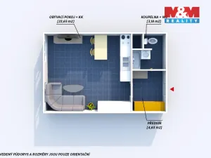 Prodej bytu 1+kk, Plzeň, Krašovská, 32 m2
