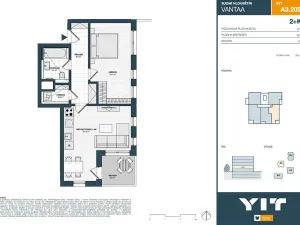 Pronájem bytu 2+kk, Praha - Hloubětín, Waltariho, 57 m2