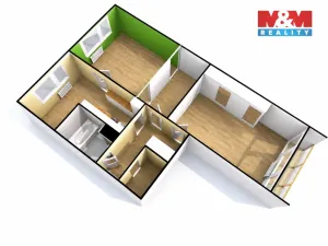 Prodej bytu 2+1, Děčín - Děčín XXVII-Březiny, Kosmonautů, 63 m2