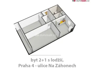 Pronájem bytu 2+1, Praha - Michle, Na záhonech, 59 m2