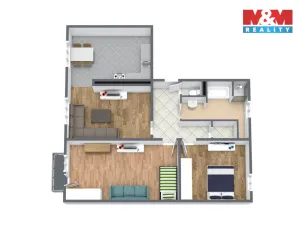 Prodej bytu 3+1, Bukovany, 84 m2
