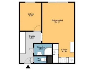 Prodej bytu 2+kk, Kladno, Švédská, 39 m2